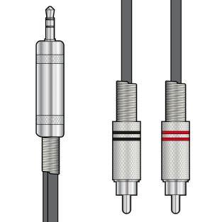 DJ Stunter High Quality stereo 3,5 jack naar RCA kabel Diverse lengtes