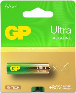 GP Ultra Alkaline batterij AA 1,5v set van 4