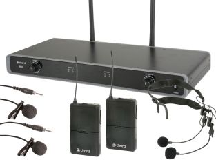 Chord NU2-N 2 kanaals draadloos headset/lavelier systeem UHF