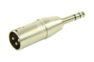 Plugger adapter XLR Male naar 6,3 Jack Stereo