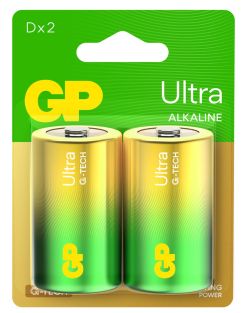 GP Ultra Alkaline batterij D 1,5v set van 2