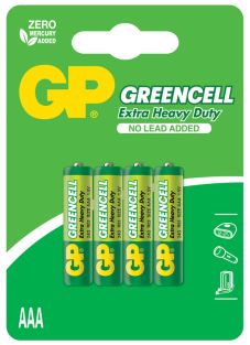 GP Greencell AAA batterij 1,5 Volt set van 4