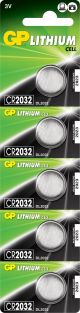 GP Lithium Knoopcel batterij CR2032 set van 5