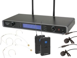 Citronic RU210-N 2 kanaals headset/lavelier systeem Multi-UHF